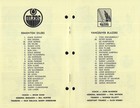 1973-74 Edmonton Oilers Wha Media Guide program Vs Vancouver Blazers - Near Mint