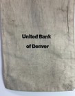 Vintage Canvas Bank Bag United Bank Of Denver  Colorado Banking Money Bag