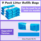 9 Pack Cat Litter Refills Bag  16 Ft Litter Refills Generic Compatible With Your