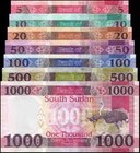 South Sudan 1 5 10 20 50 100 500 1000pound 2019 2024 P-new Unc Lot Set