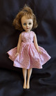Vintage 1950s Hard Plastic Fashion Doll    Sleep Eyes 13 In   Unmarked