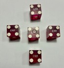 Ballys Las Vegas Casino Craps Dice  - Set Of 5 Matching  0309 Purple