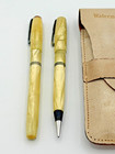 1930s Waterman Nurse  Pencil   B-d Clinical Glass Thermometer Set W  Case Becton