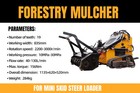 42   Forestry Mulcher For Mini Skid Steer Loader  steel Blade  Quick Attach