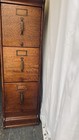 Late 1890 s-early 1900 s Globe Tiger Oak 3 Drawer File Cabinet Great Condition