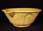 Very Rare Antique American 1860 Finely Molded Heart Batter Bowl Yellow Ware Mint