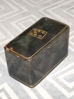 Vintage Leather Double Deck Card Box Made In Italy