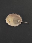 Vintage Native American Navajo Sterling Silver With Turquoise Brooch