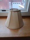 Ivory Bell-shaped Linen Paneled Fabric Lamp Shade
