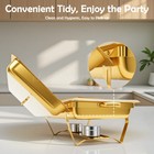 1 2 4 6pack Chafing Dish Buffet Set  9qt 201 Stainless Steel Chafer For Catering