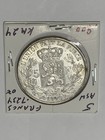 1870 Belgium 5 Francs Silver Coin Au Details