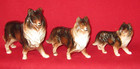 Vintage Collie Dog Family - Porcelain - Nipon Clover Mark Japan