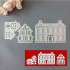 Houses Buildings City Town Metal Cutting Dies Scrapbooking Card Making Craft