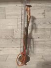 Vintage 10  Brass Bugle   Red Rope Unbranded 