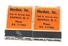 Vtg Matchbooks Dependable Coal Advertisement Mershon Rahway Nj 1940   s One Full