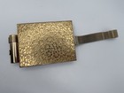 Vintage Gold Tone Powder Compact With Mirror And Lipstick Holder Wristlet