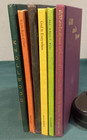 Vintage Lot Of 6   Small Hardbacks  Mixed Prop Shelf Display Decor   Colorful
