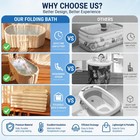 Portable Bathtub Fit Adult Foldable Bath Hot Spa Tub With Lid No Installation Us
