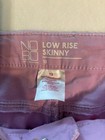 Nobo Girls Low Rise Skinny Pants Size 13 Pink Cotton spandex Button Zip