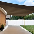 Permeable Shade Sail Patio Awning Outdoor Garden Sun Canopy Shelter Cover Brown