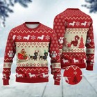 Ugly Christmas Sweater Dachshund Dog Wiener Dog Sleigh Reindeer Holiday Jumper
