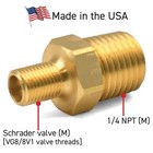 Locknflate Tire Inflator Adapter 1 4 Npt  m  To Schrader Valve  m 