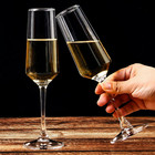 12 Pcs Champagne Glasses Flutes With Tall Stem Sparkling Wine Glass Clear Gifts