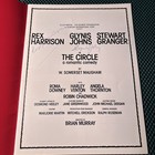 Signed Rex Harrison   Glynis Johns Playbill Window Card    the Circle     1989  
