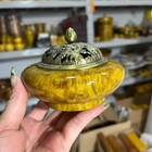 Golden Camphor Nanmu Incense Burner Tea Ceremony Decor Censer For Buddha ashtray