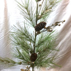 Christmas Tree Artificial Faux Pine Green Gold Glitter Pine Cones 30  H