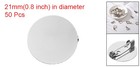 50pcs Silver Brooch Blank Round Trays With Pin Clip Pins Disc Base 21mm 0 8 
