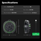 Vivosun D4 Aerowave 4  Clip Fan Air Circulation For Grow Tent   Desktop 3 Speed