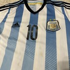 Adidas Argentina 2013 2014  10 Messi Home Kit Pinstripe Men s Medium Soccer