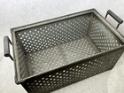 Lg Vintage Stackable Industrial Machine Age Handled Basket Welded Guage Hd Metal