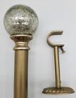 Annete Crackled Globe 1  Adjustable Curtain Rod - Light Gold  Two Sizes