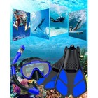 Adult 4-in-1 Snorkeling Gear Set  Dive Mask   Snorkel
