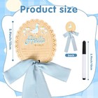 Ziyutam Wooden Newborn Baby Announcement Sign  Boy-blue