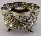 Pretty Indian Solid Silver Bowl C1900 Antique Animals 81g