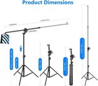 2-in-1 Photography Light Stand  Aluminum Alloy 9 7ft Heavy Duty Tripod Stand Wit