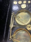 Vintage Jewelers Scale Set - Brass Weights-pre-owned  Missing 2 Weights