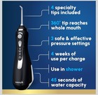 Waterpik Cordless Advanced Water Flosser Black Rechargeable 3 Settings