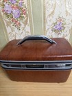 Vtg Samsonite Brown Silhouette Make Up Train Case Luggage No Key Or Tray