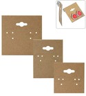 Pack Of 100 - Kraft Hanging Earring Cards  Necklace Cards Jewelry Display