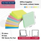 Hqcme 9 Pack Lined Sticky Notes 3x3 In  Self-stick Note Pads  82 Sheets pad