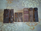Vtg Original Letterpress        More Wood Type Printers Blocks 3  Set Of 6
