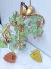 Vintage Murano  Glass Grape Cluster 3 Light Chandelier 20 