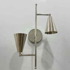 Pair Of Vintage Mid-century Modern Polished Chrome Cone Wall Sconces