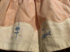 Vntg Pink Toddler Girls Dress Semi Sheer Embroidered Blue Flowers