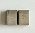 2 Sterling Silver Matchbox Covers Holders Vesta Cases With Match Boxes Mono