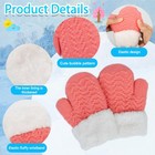 Hinyboeh Kids Toddler-winter-knit-mittens Warm Thick Fleece Snow Gloves For C   